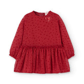 Vestido Manga Larga Corazones Rojo Boboli